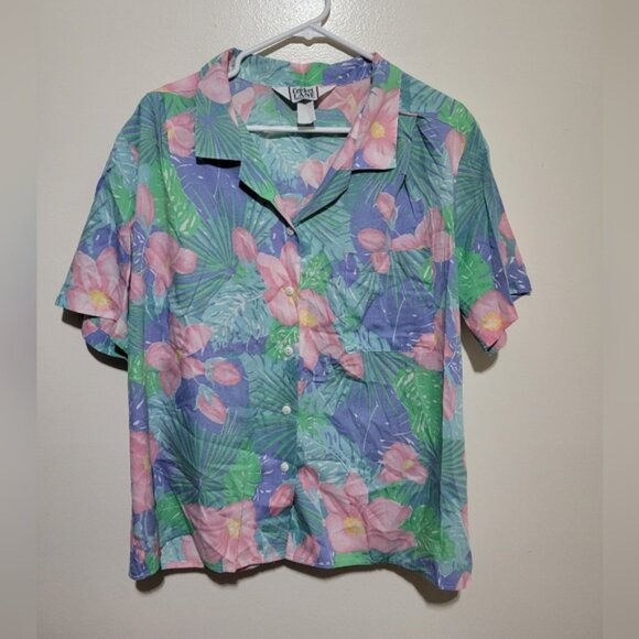 Vintage Cricket Lane Floral Hawaiian Shirt - Picture 1 of 5